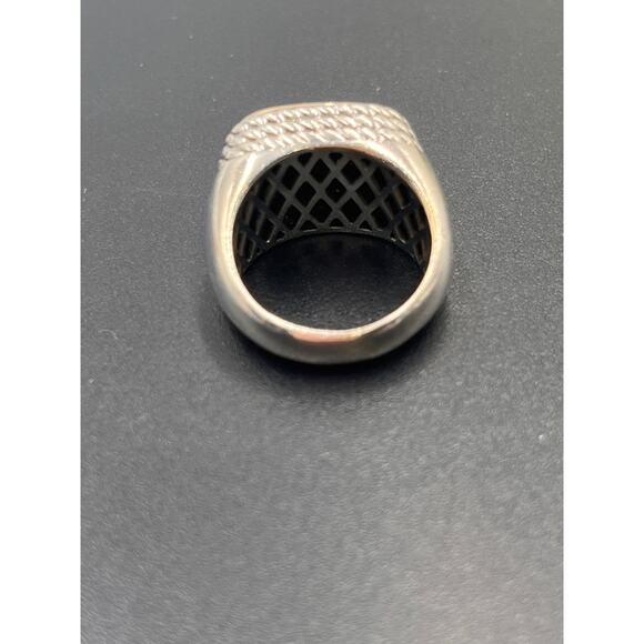 Alwand Vahan 925 sterling silver 14k diamond cluster cocktail statement Ring 7.2 - Picture 13 of 15